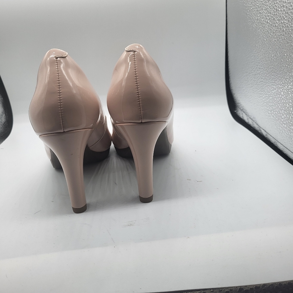 Clark's Collection Champagne Pink Platform Heels Sz.8 - Picture 7 of 12